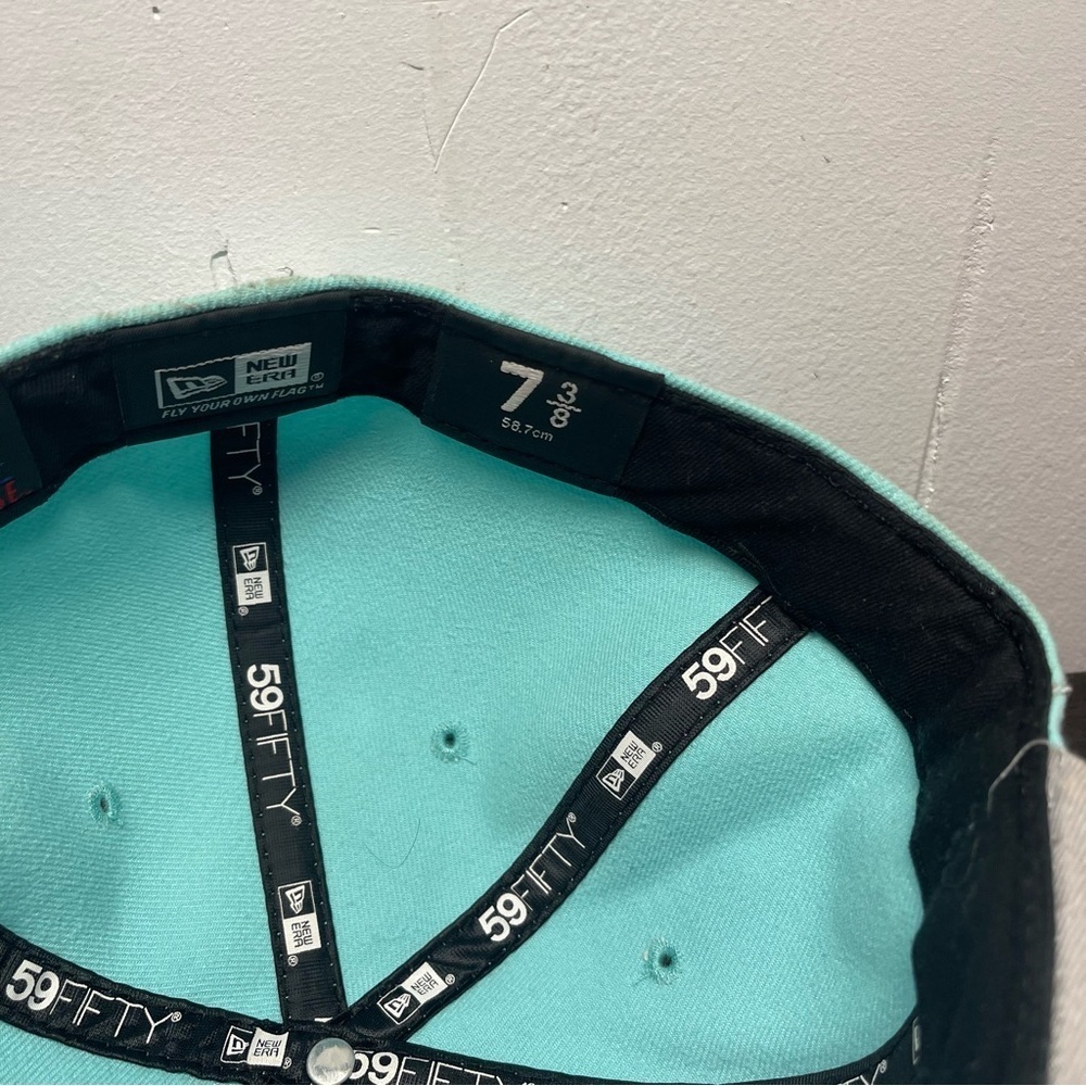 New Era 9FIFTY Boston Red Sox Turquoise Snapback Hat 7 3/8 Baseball Fitted Cap - Picture 7 of 9